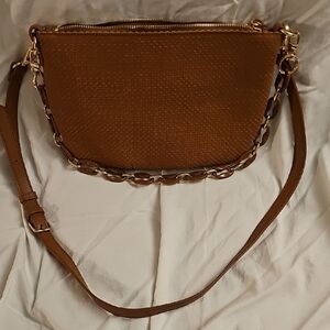 Urban Expressions Tan Crossbody Bag with Chain Detail